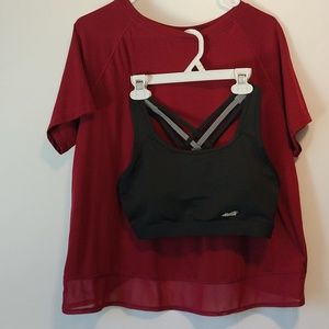 Avia sports bra size M and shirt size L